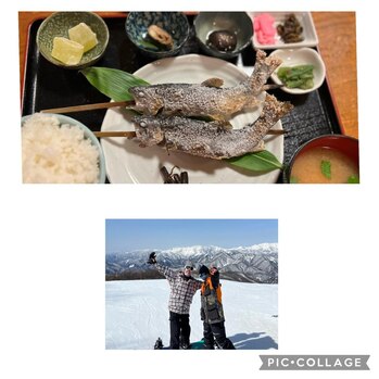 雪と美味しい食べ物。北海道旅行に春スノボ