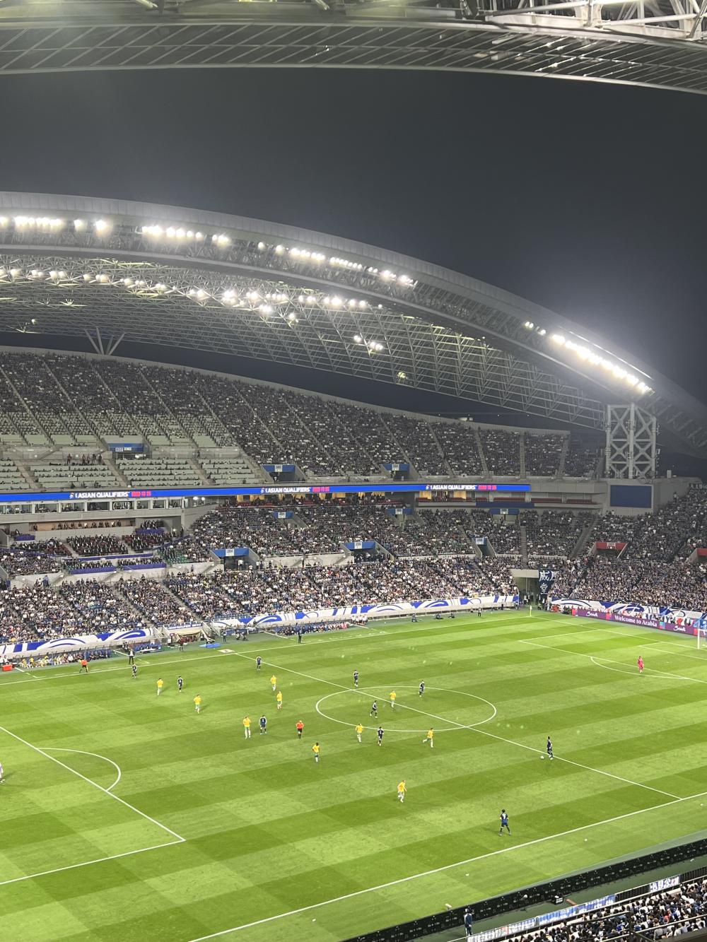 初めての日本代表サッカー試合観戦！迫力満点で大興奮